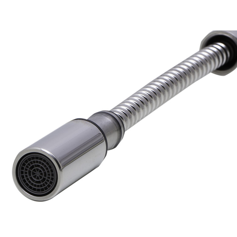 Polished Stainless Steel Pull Down Kitchen Faucet with Spray