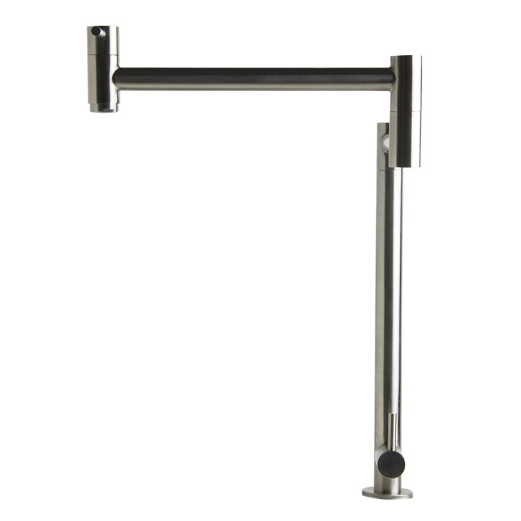 Brushed Stainless Steel Retractable Pot Filler Faucet