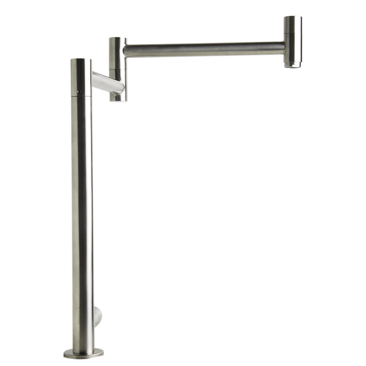 Brushed Stainless Steel Retractable Pot Filler Faucet