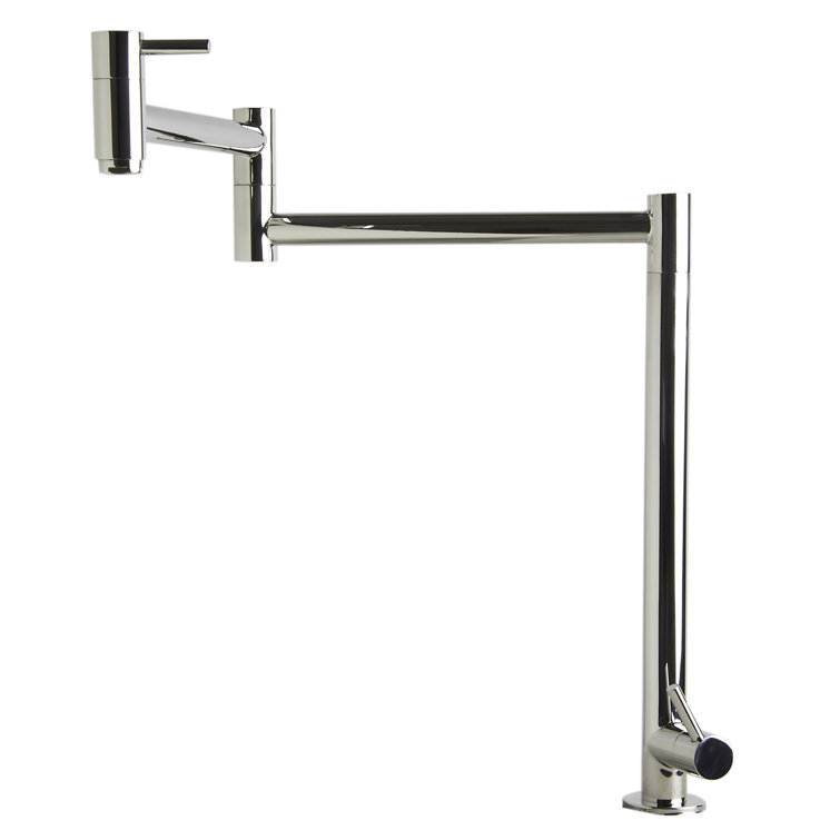 Polished Stainless Steel Retractable Pot Filler Faucet