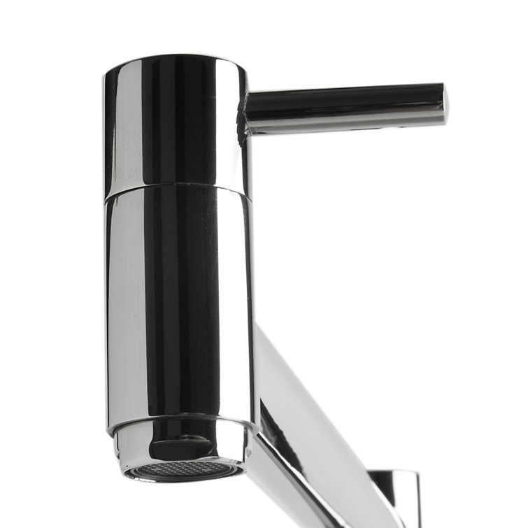 Polished Stainless Steel Retractable Pot Filler Faucet