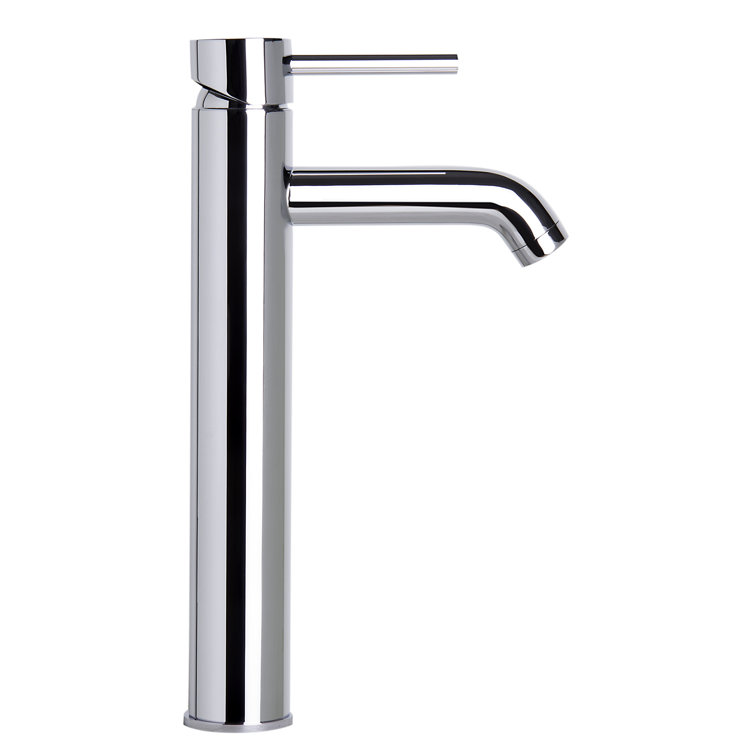 Tall Polished Chrome Single Lever Vessel Sink Faucet