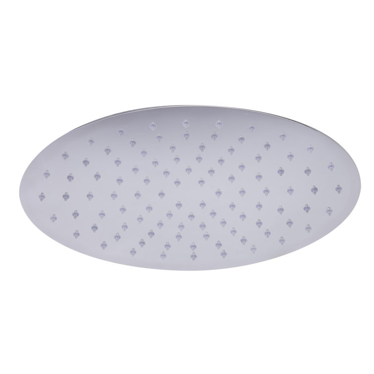 Ultra Thin Polished Stainless Steel Oval Rain Shower Head