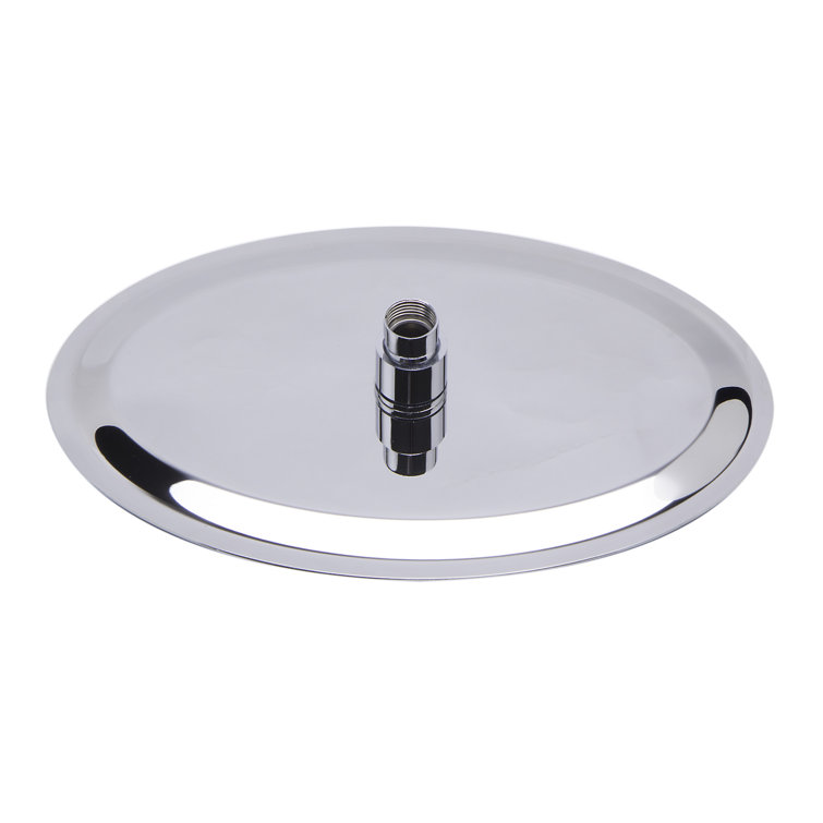 Ultra Thin Polished Stainless Steel Oval Rain Shower Head