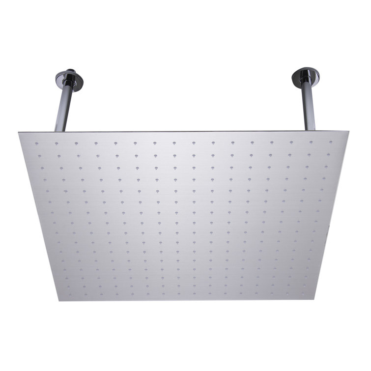 24-Inch Brushed Stainless Steel Ultra Thin Square Rain Shower Head
