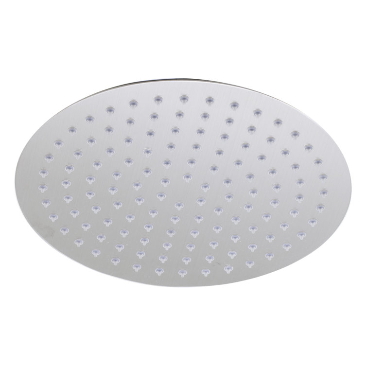 Ultra Thin Round Stainless Steel Rain Shower Head, 12-inch