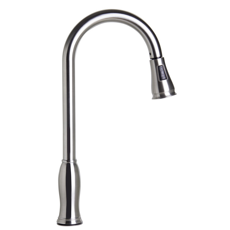 Brushed Stainless Steel Pull Down Kitchen Faucet with Spray