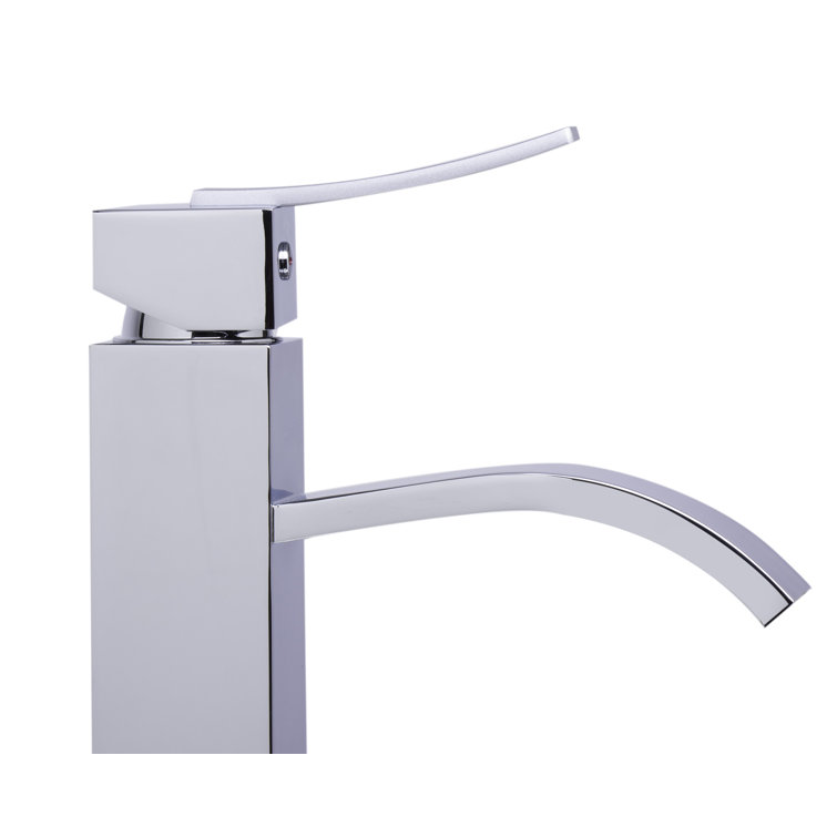Polished Chrome Tall Square Body Vessel Sink Faucet