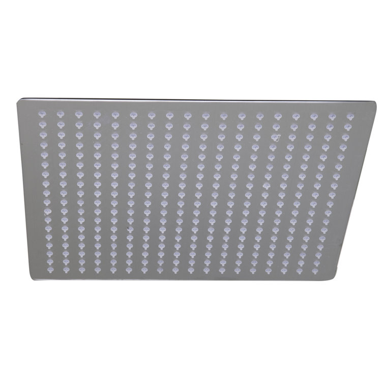 Ultra Thin Brushed Stainless Steel 16" Square Rain Shower Head