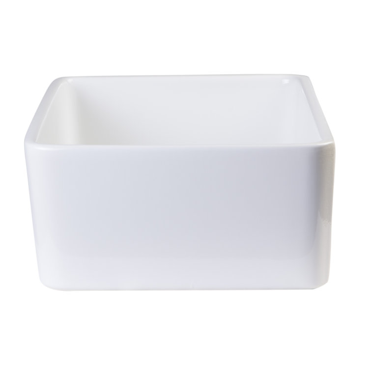 White Fireclay Farmhouse Apron Single Bowl Kitchen Sink