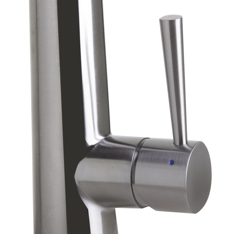 Stainless Steel Commercial Spring Kitchen Faucet with Pull-out Spray