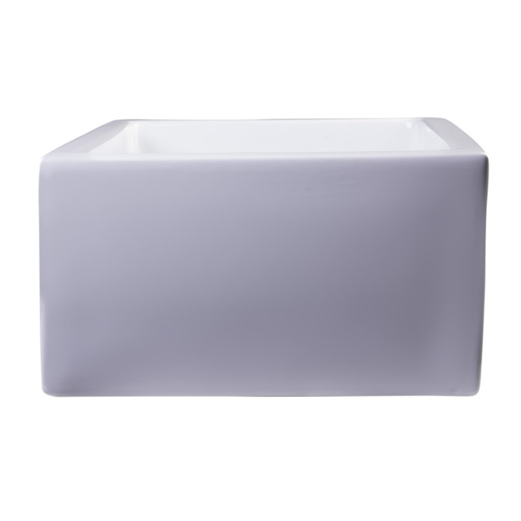 30'' White Fireclay Farmhouse Single Bowl Kitchen Sink