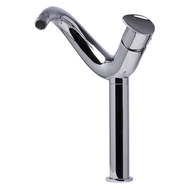 Polished Chrome Tall Single-Handle Bathroom Faucet