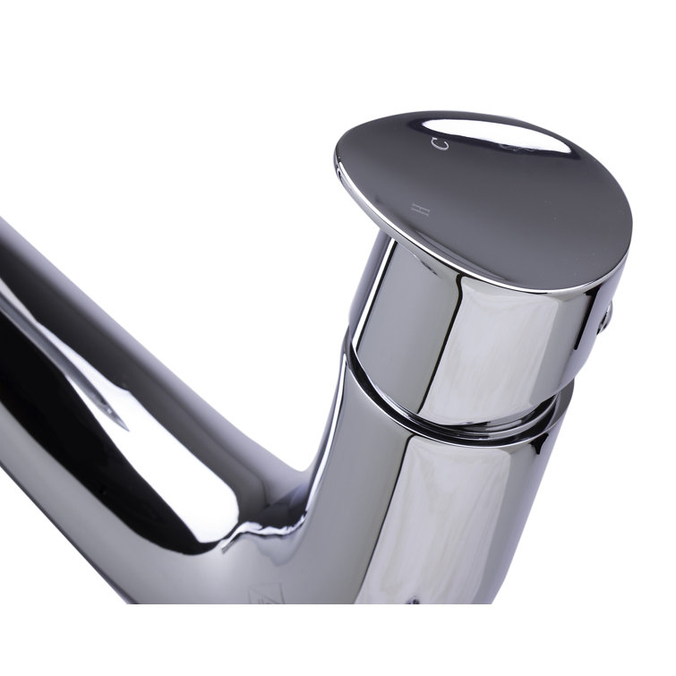 Polished Chrome Tall Single-Handle Bathroom Faucet