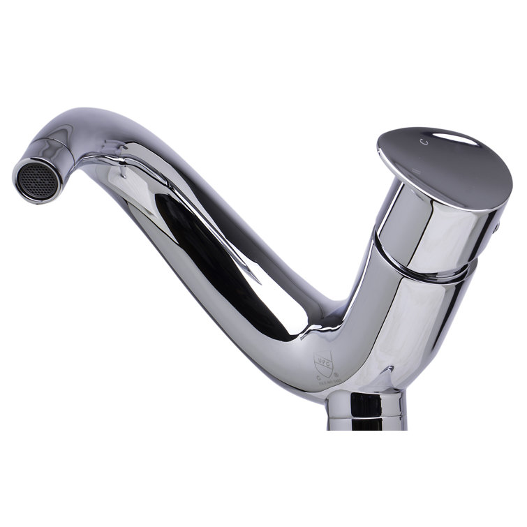 Polished Chrome Tall Single-Handle Bathroom Faucet