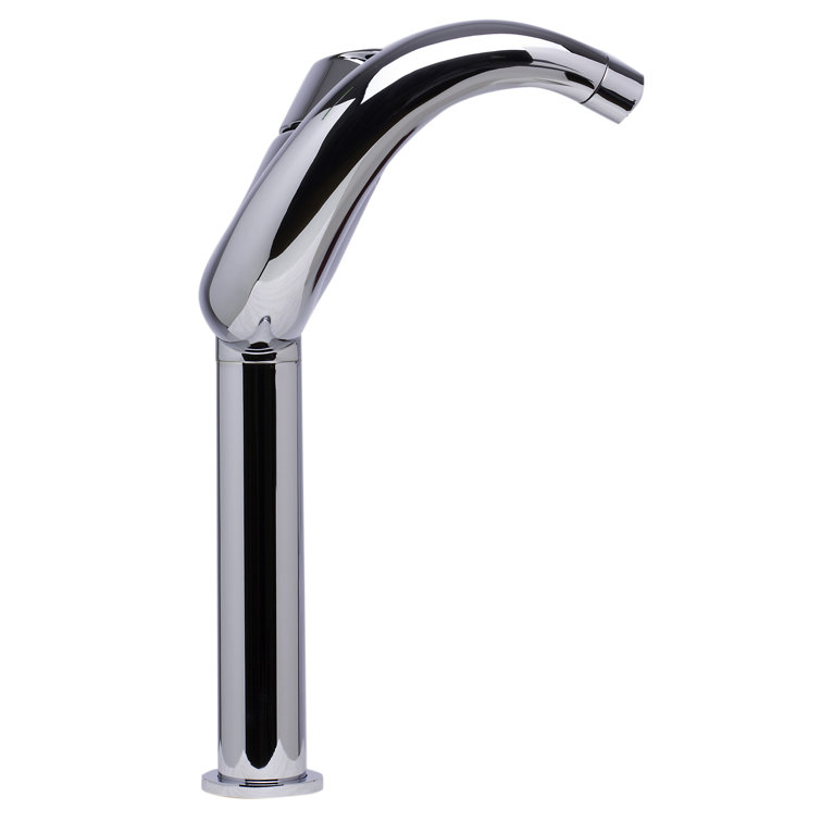 Polished Chrome Tall Single-Handle Bathroom Faucet