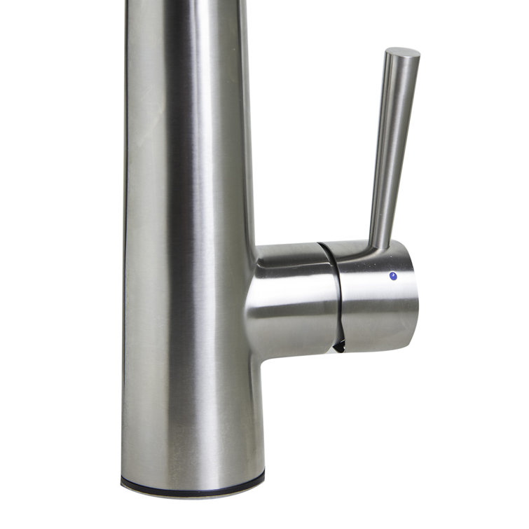 Stainless Steel Commercial Spring Kitchen Faucet with Pull Down Spray