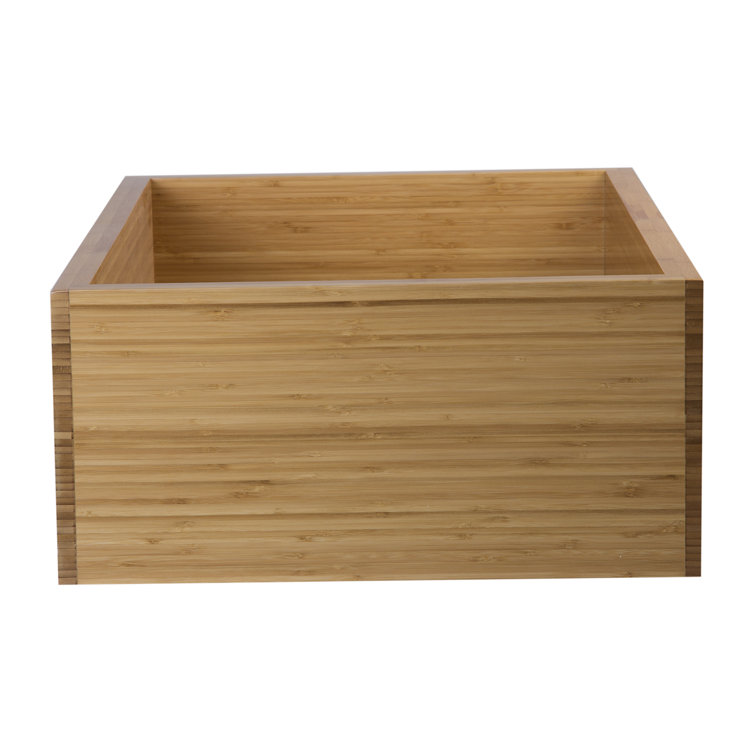 30'' Natural Bamboo Farmhouse Single Bowl Kitchen Sink