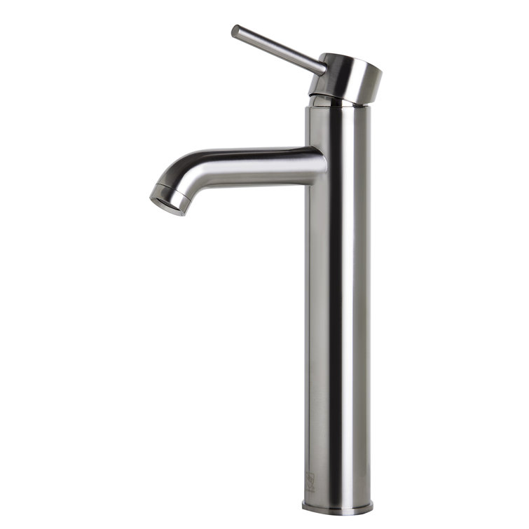 Tall Brushed Nickel Single Lever Bathroom Faucet