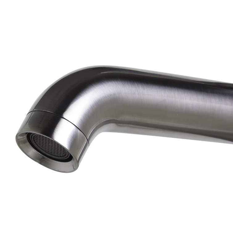 Tall Brushed Nickel Single Lever Bathroom Faucet