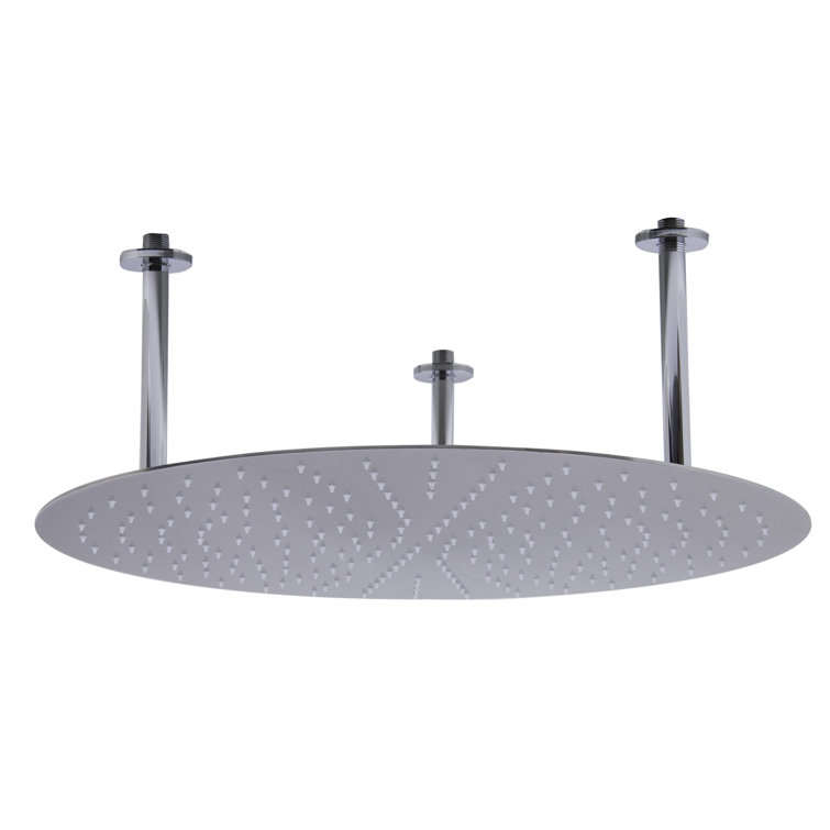 Ultra Thin 24" Brushed Stainless Steel Ceiling Mounted Rain Shower Head