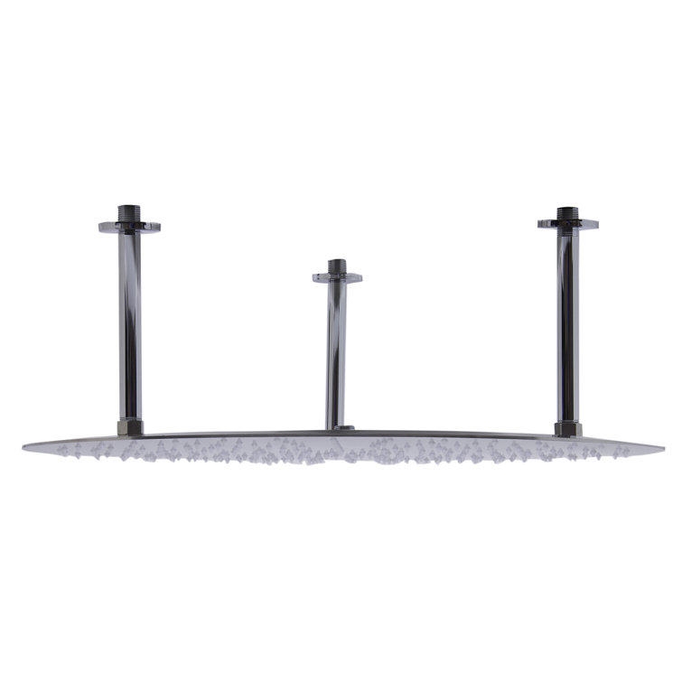 Ultra Thin 24" Brushed Stainless Steel Ceiling Mounted Rain Shower Head