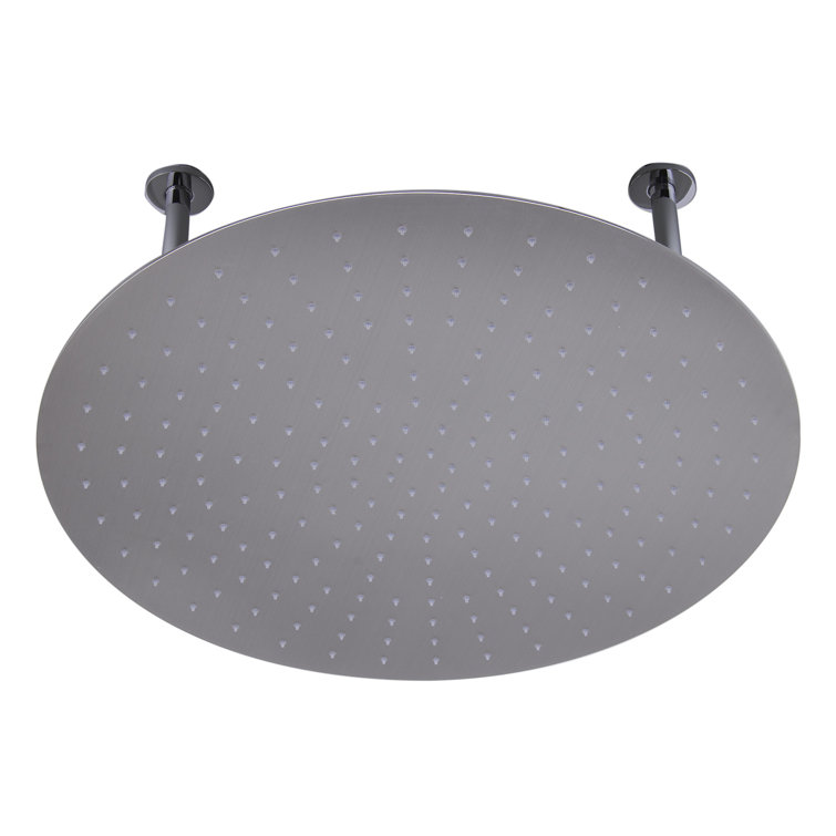 Ultra Thin 24" Brushed Stainless Steel Ceiling Mounted Rain Shower Head