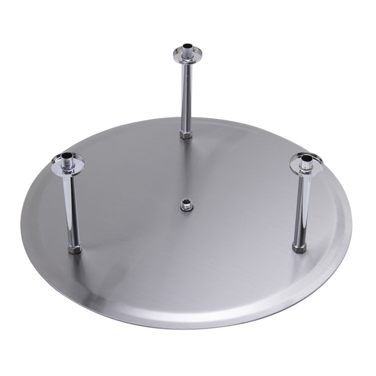 Ultra Thin 24" Brushed Stainless Steel Ceiling Mounted Rain Shower Head