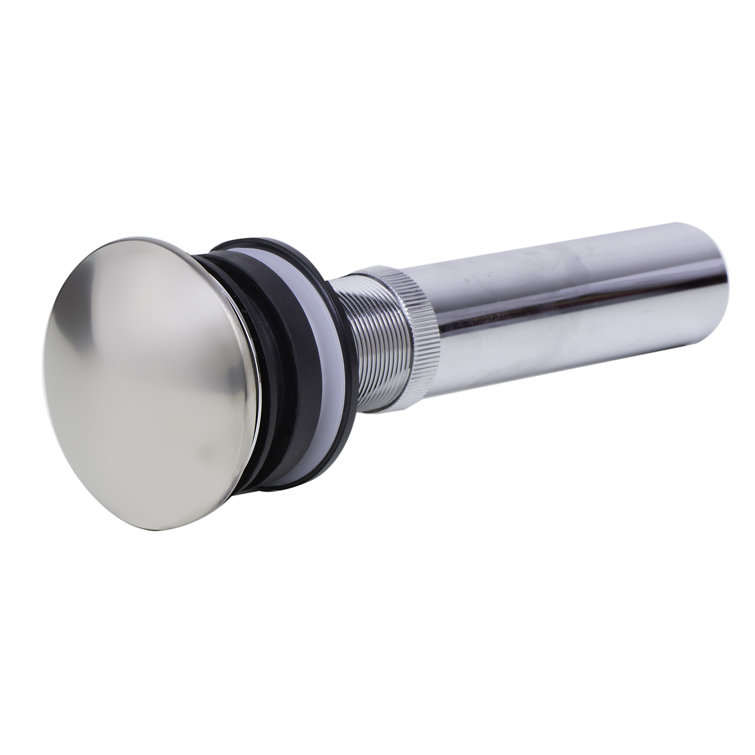 Brushed Nickel Brass Pop-Up Drain for Bathroom Sink