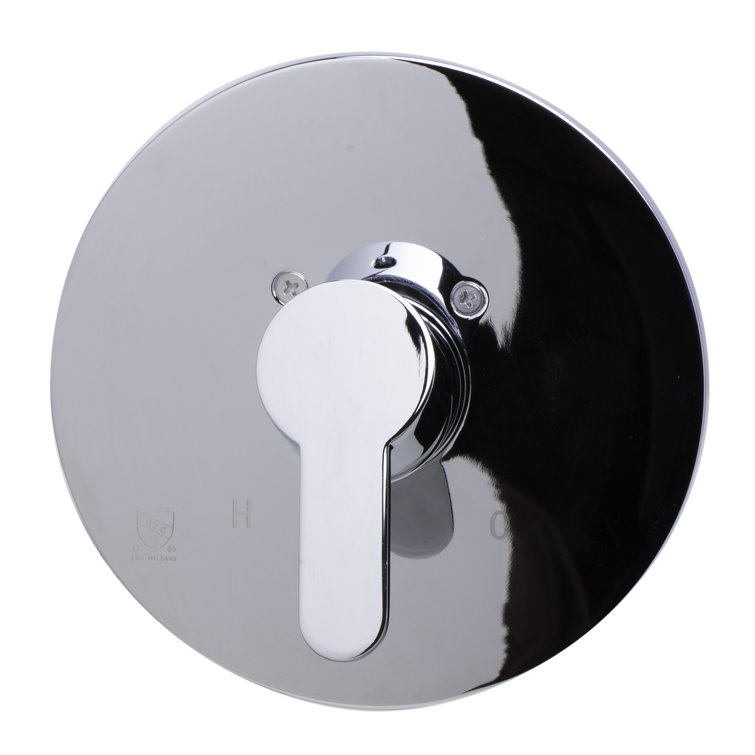 Polished Chrome Wall-Mounted Shower Valve Mixer with Lever Handle