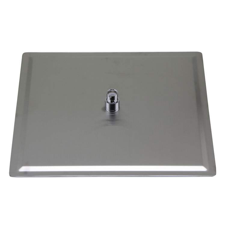 Ultra Thin Brushed Stainless Steel 16" Square Rain Shower Head