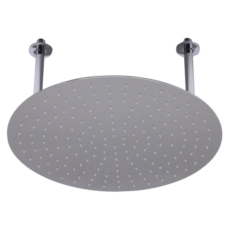 Ultra Thin Brushed Stainless Steel Ceiling Mounted Rain Shower Head
