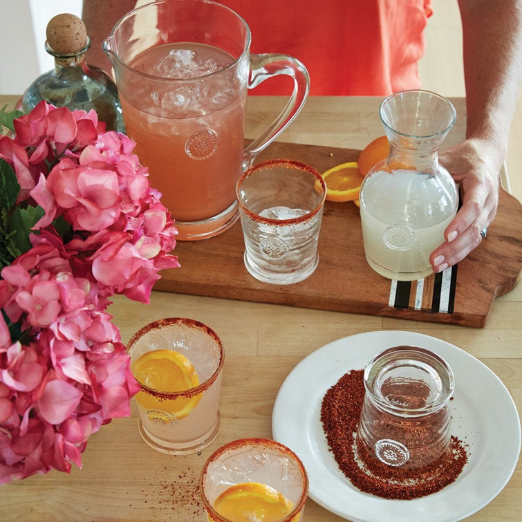 French Country 13 oz Clear Embossed Old Fashioned Glass