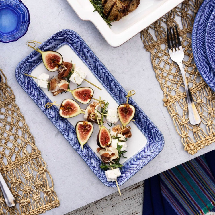 Delft Blue and White Ceramic Rectangular Serving Tray