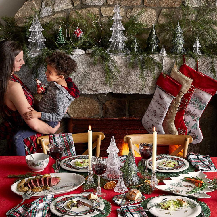 Nordic Christmas Ceramic Tree Shaped Serving Tray