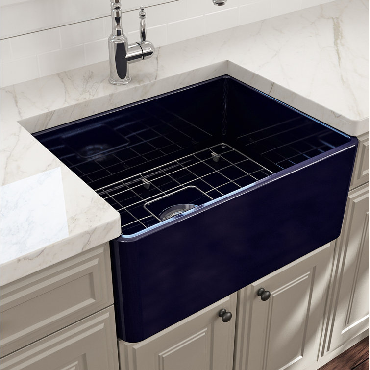 Classico White Fireclay 24" Farmhouse Apron Front Kitchen Sink