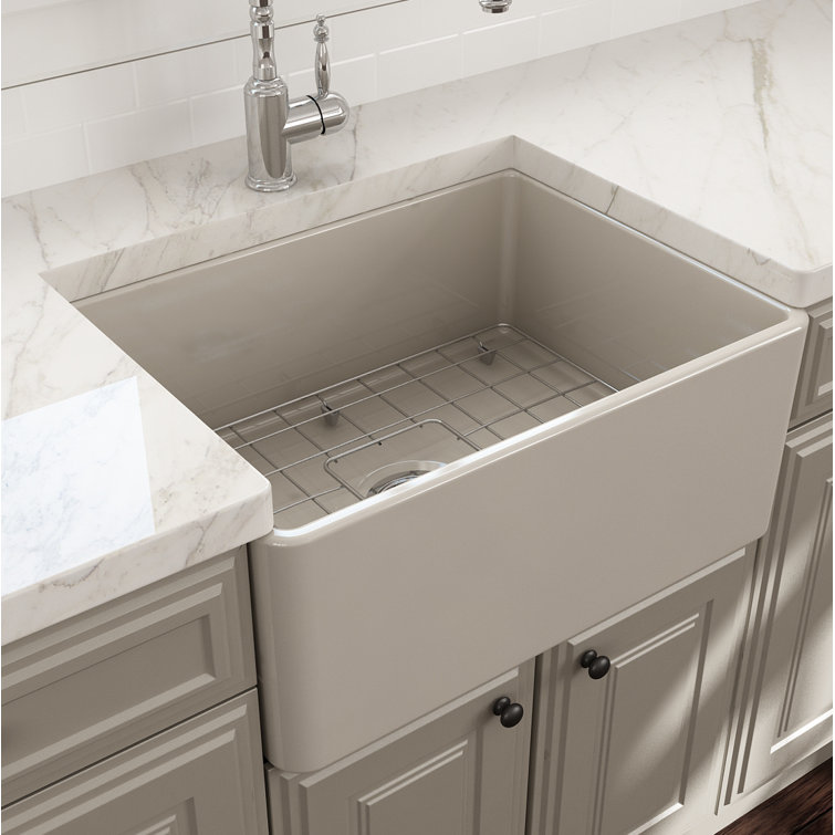 Classico White Fireclay 24" Farmhouse Apron Front Kitchen Sink