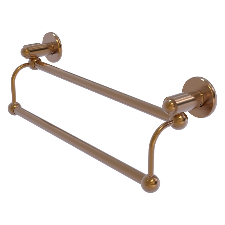 Brushed Bronze 24" Double Wall Mounted Towel Bar