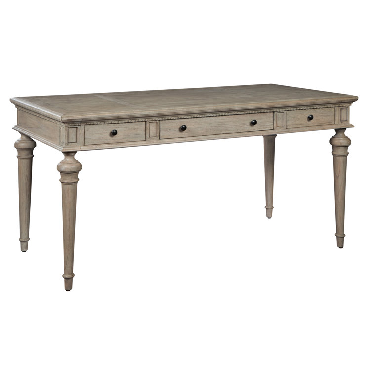 Traditional Brown Wood Writing Desk with Drawers