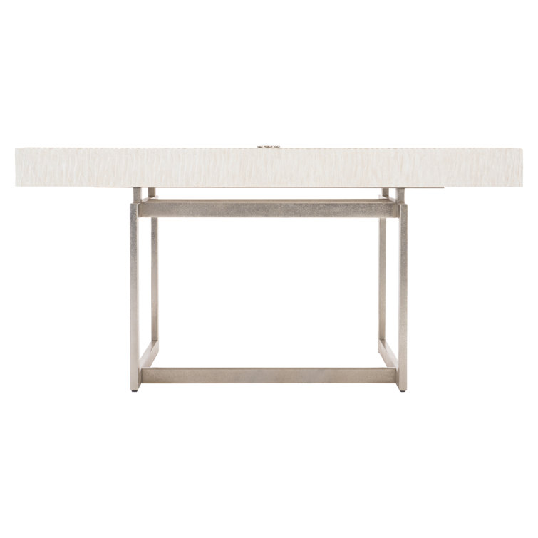 White Weathered Bone Wood Desk with Drawer and USB Port