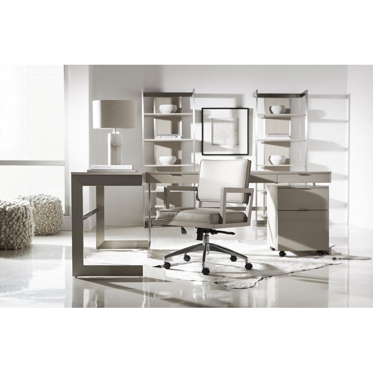 Paloma Transitional 74'' Gray Wood Etagere with Adjustable Shelves