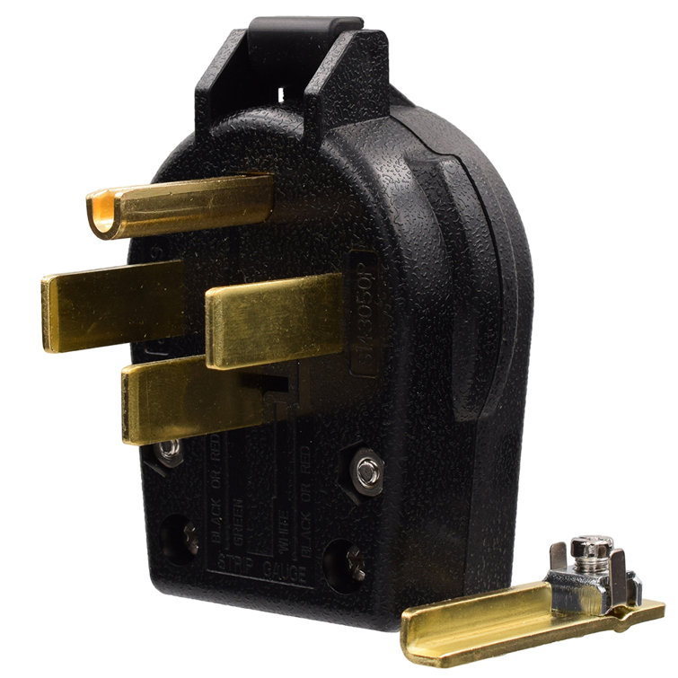 Black PVC Heavy Duty Industrial Angle Plug