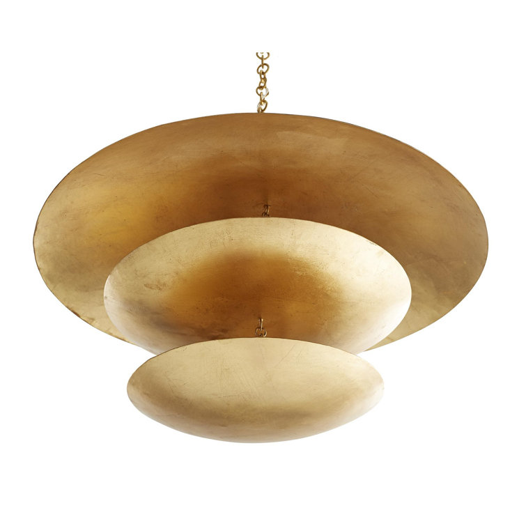 Florko 31" Dia Gold Leaf Geometric Chandelier