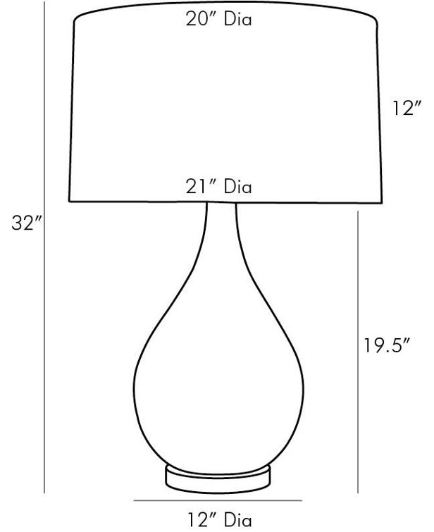 32" Bronze Mercury Glass Table Lamp with Linen Shade