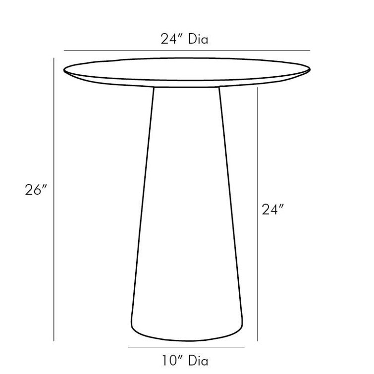 Round Gray Marble and Ebony Wood End Table