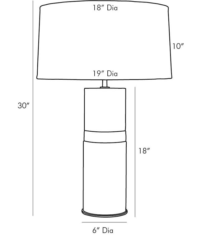 White Faux Marble and Brass Table Lamp with 3-Way Switch