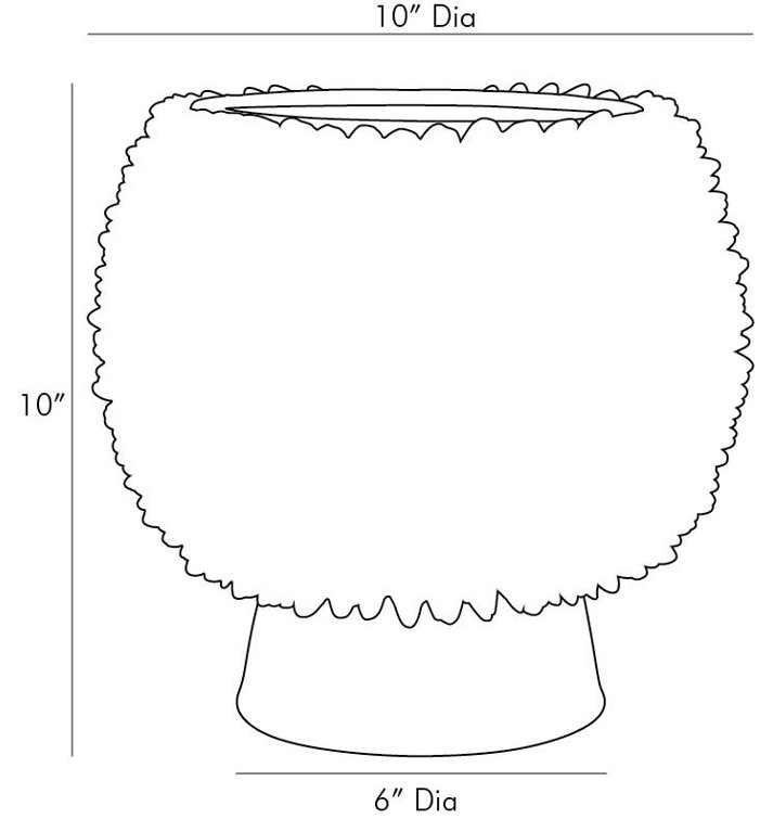 Matte Black Textured Ceramic Table Vase
