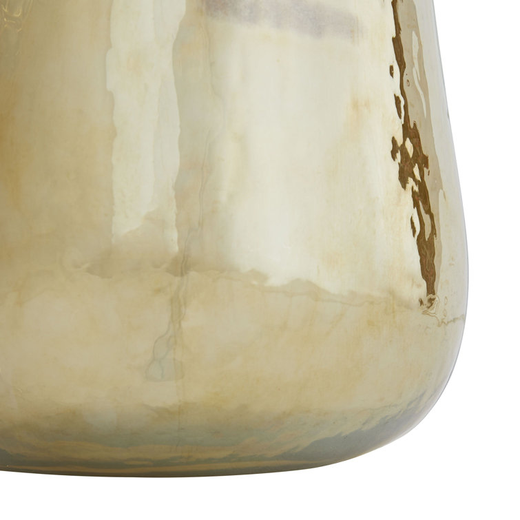 Modern Irregular Mouth Blown Glass Table Lamp with Putty Shade