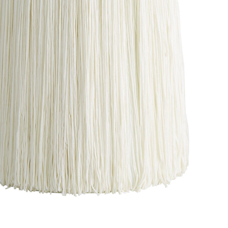 Ivory Tassel Table Lamp with Microfiber Shade