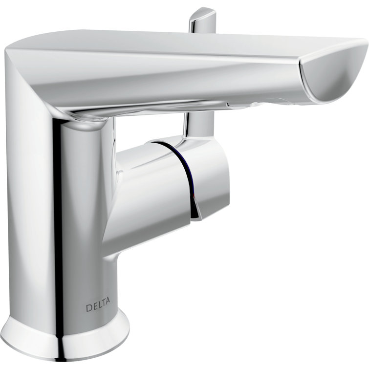 Lumicoat Chrome Single Hole Bathroom Faucet with Drain Assembly